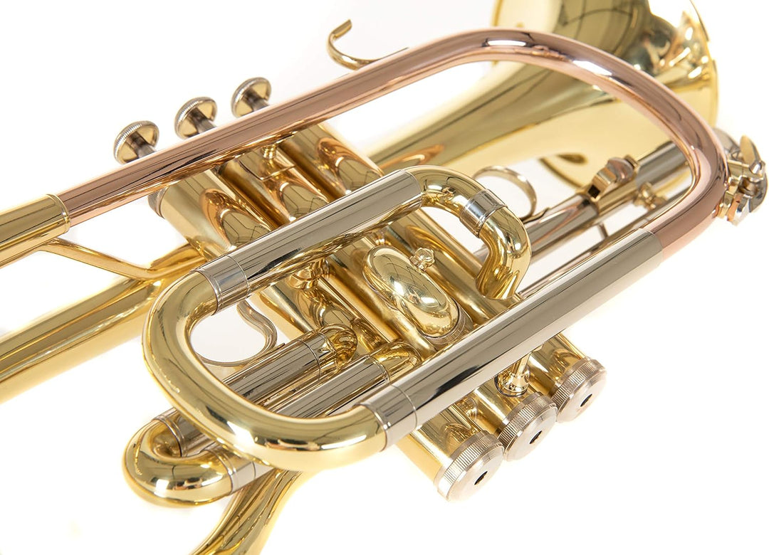 Roy Benson Bb Kornett MOD.CR-202 lackiert, inkl. Etui, gold, CR-202