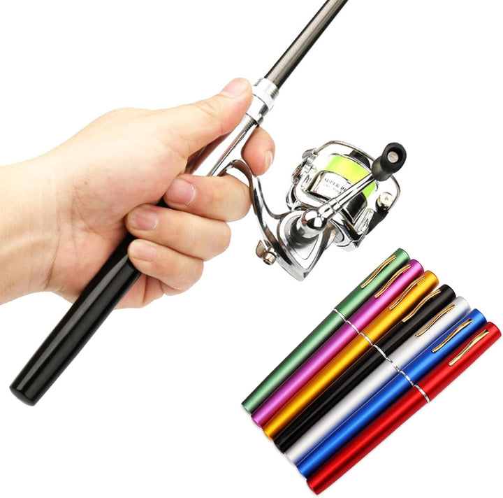 Lixada 1 Mt / 1,4 Mt Tasche Faltbare Angelrute Reel Combo Mini Pen Angelrute Kit Teleskop Angelrute