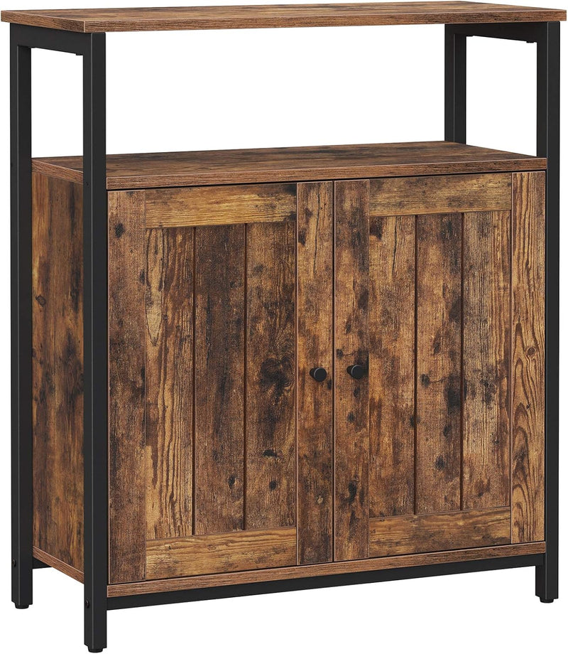 VASAGLE Sideboard, multifunktionaler Schrank mit Türen und verstellbaren Ablagen, für Wohnzimmer, Sc