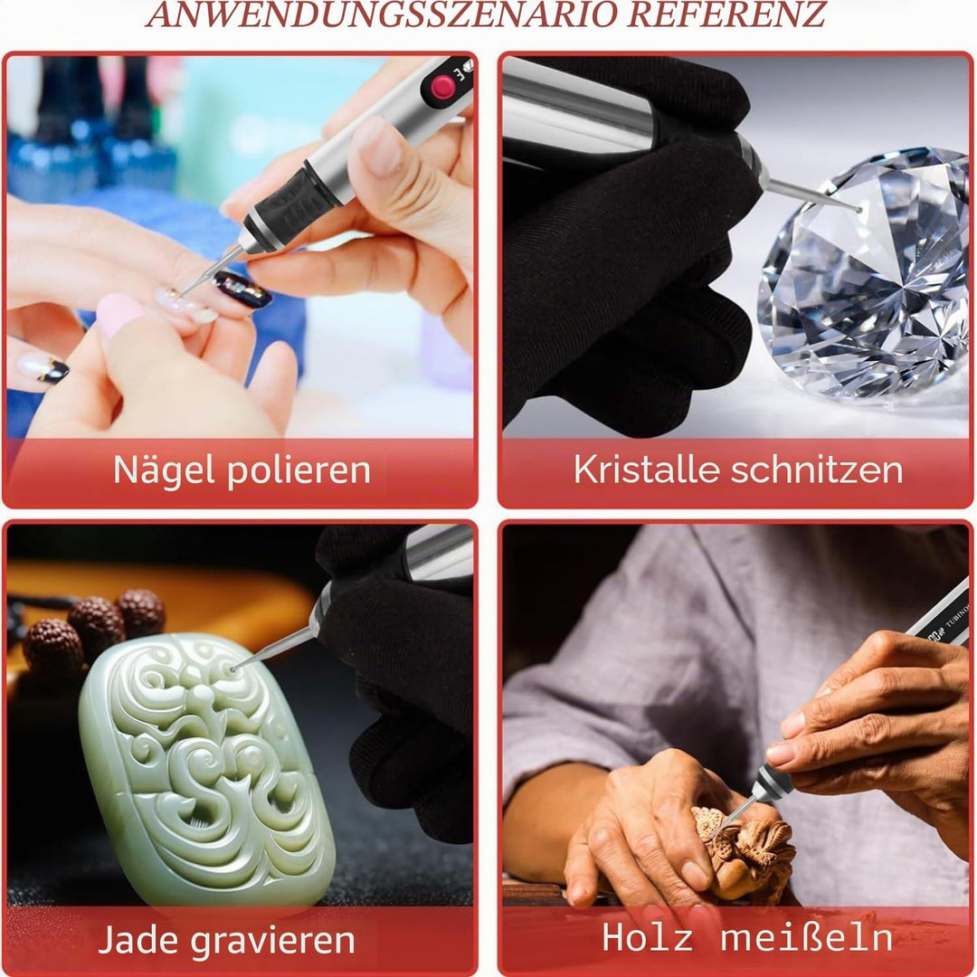 Gravierstift, ultimativer kabelloser tragbarer Gravierer für Künstler und Heimwerker – Gravieren Sie