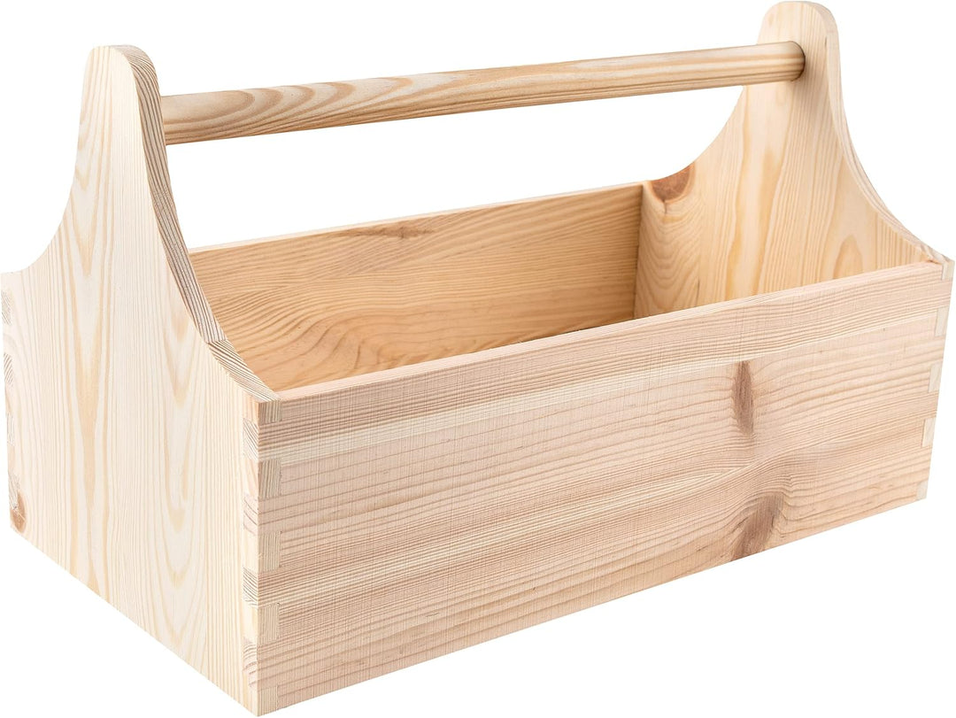 Creative Deco Werkzeugkiste Holz | Werkzeugkasten aus Holz | Masse 34 x 18 x 20,5 cm (+/- 0,5 cm) |