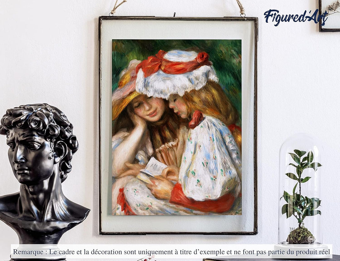Figured'Art Malen Nach Zahlen Erwachsene Mit Rahmen Zwei Lesende Mädchen - Renoir - Paint by Numbers