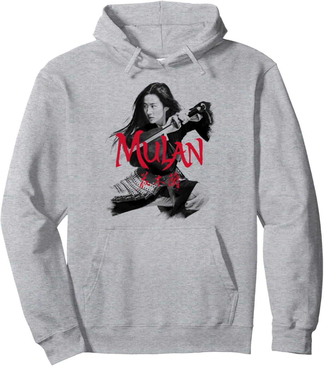 Disney Mulan Live Action Mulan Action Pose Logo Red Pullover Hoodie