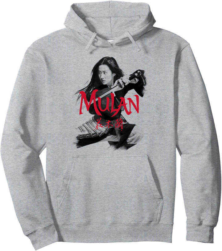 Disney Mulan Live Action Mulan Action Pose Logo Red Pullover Hoodie