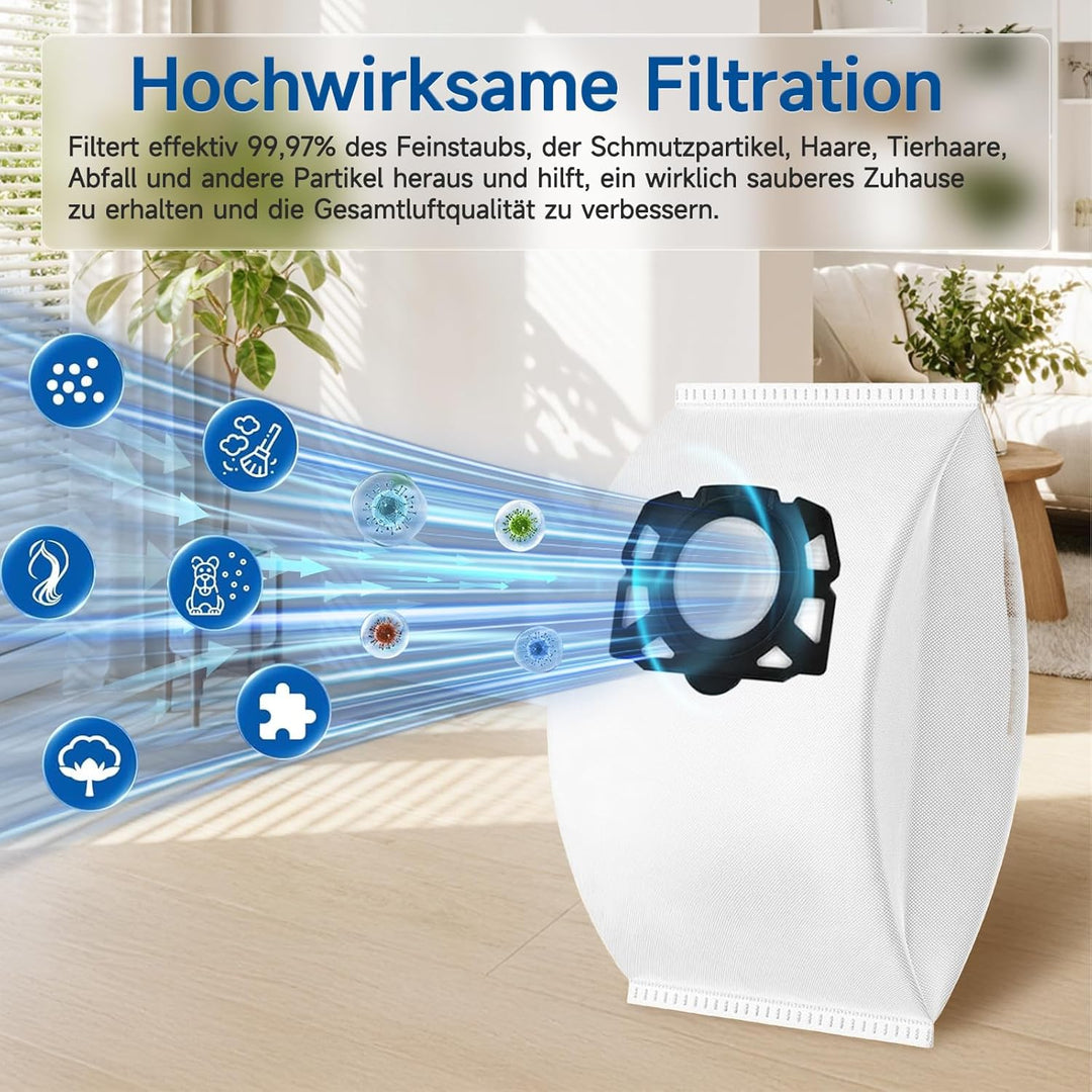 6 Stück KFI 357 Staubsaugerbeutel(2.863-314.0) + 2 KFI 3310 HEPA Ersatzfilter(6.414-552.0) Zubehör S