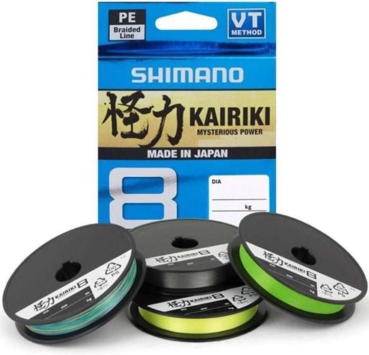 Shimano Kairiki 8, 300 Meter, Gelb, geflochtene Angelschnur, 59WPLA68R3 0.19mm / 12.0kg, 300m, 0.19m