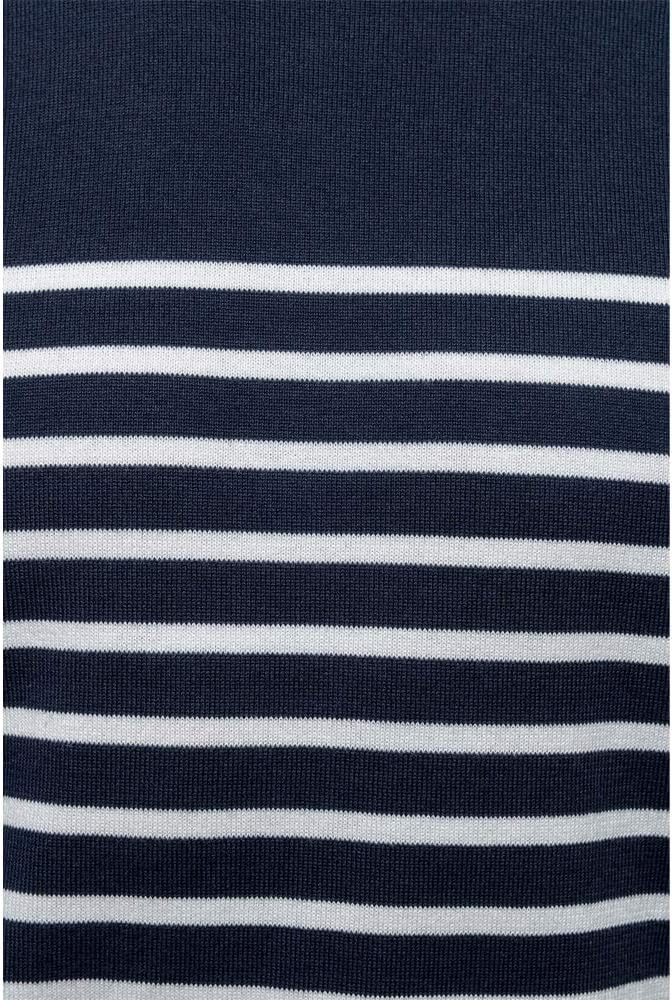 noTrash2003 Herrenpullover Ringelshirt Marine-Stil Breton Shirt Pullover Streifen Shirt Navy/Weiss m