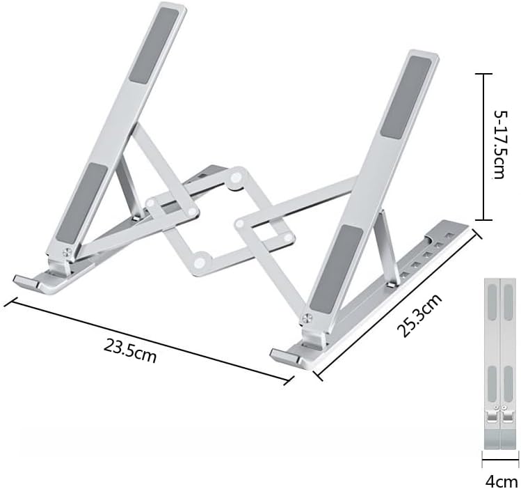 OUGEP Laptop Ständer, Faltbar Höhenverstellbar Laptopständer Tragbarer Notebook Ständer, Kompatibel