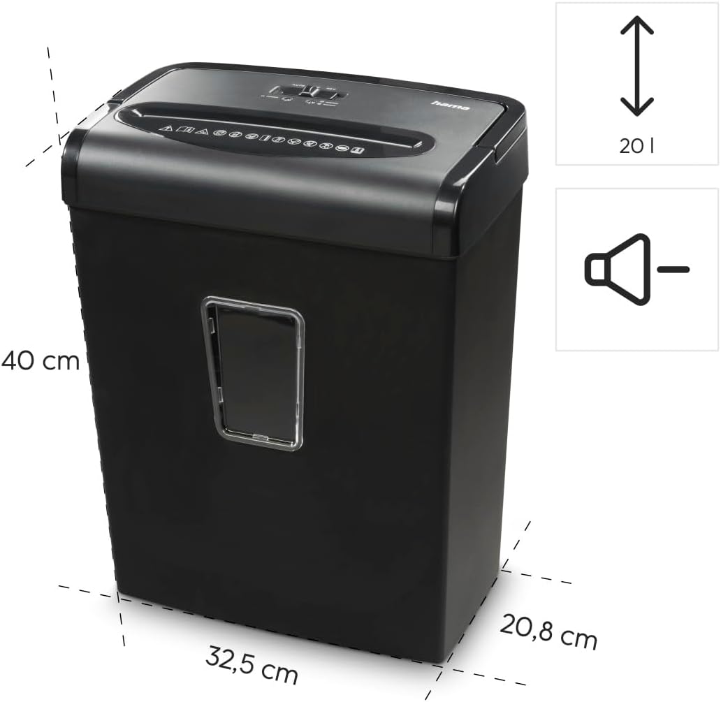 Hama Aktenvernichter Einzug Aktenvernichter professionell Home Office (Partikelschnitt, Schredder, e