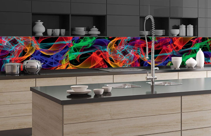 DIMEX Küchenrückwand Folie selbstklebend Elegante Linien | Klebefolie - Dekofolie - Spritzschutz für