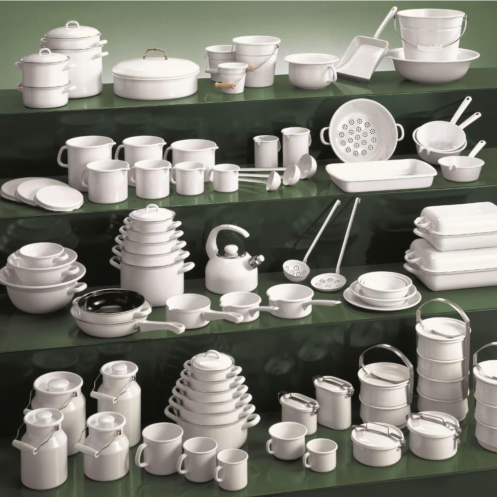 Riess, 0362-033, Staubschaufel, Classic-Weiss, Höhe 3.7 cm, Länge 39 cm, Emaille, weiss, Staubschauf
