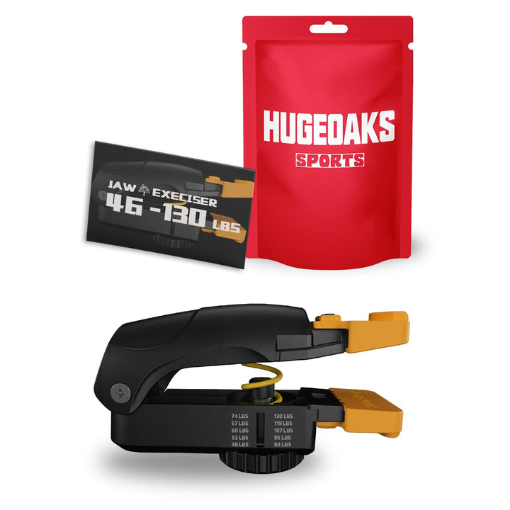 HUGEOAKS Kiefertrainer, Einstellbarer Widerstand, 46-130 LBS, Kiefer-, Gesichts- und Nackentrainer,