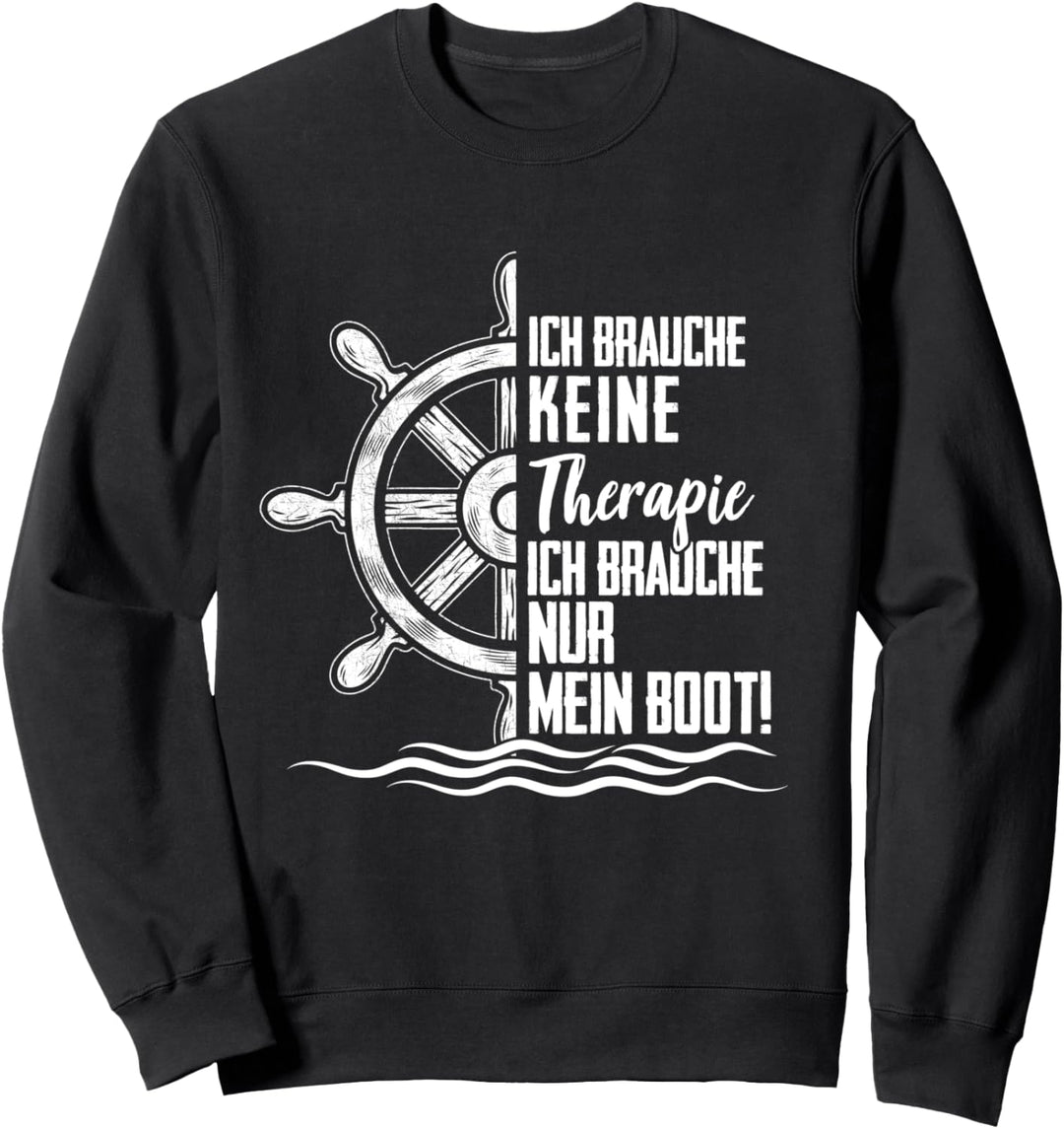 Kapitän Shirt Herren Boot Geschenk Nautik Motorboot Sweatshirt
