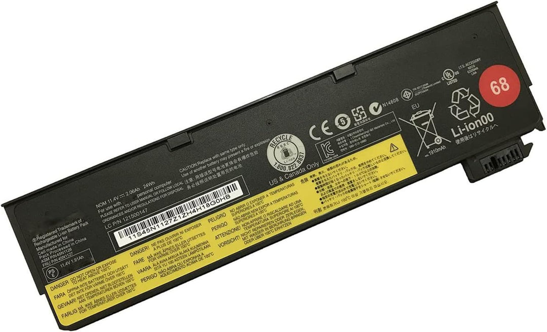 68 0C52861 45N1124 45N1775 45N1126 45N1127 45N1125 45N1128 Laptop-Akku-Ersatz für Lenovo ThinkPad X2