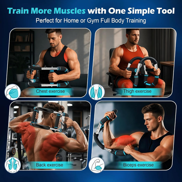 Adjustable Twister Arm Trainer with 3 Resistance Levels 40-90LB - U-Shaped Strength Training Equipme