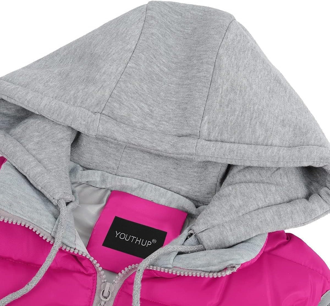 YOUTHUP West Damen Steppweste mit Kapuze Leicht Winterweste Freizeit Outdoor Ärmellos Jacke Gilet Bo