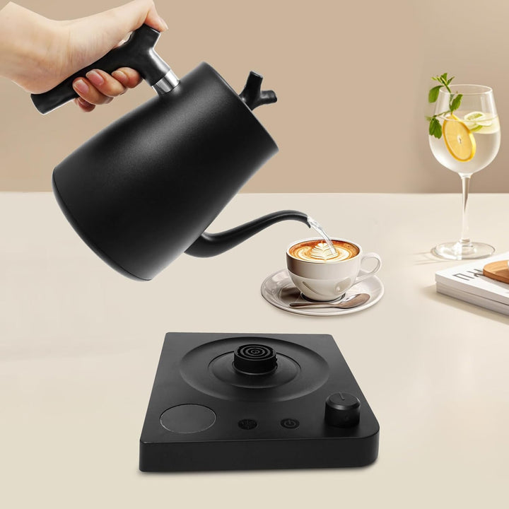 Elektrischer Wasserkocher, Moderner 1L Tisch Teekessel mit 1000W Leistung, Automatische Sicherheitsa