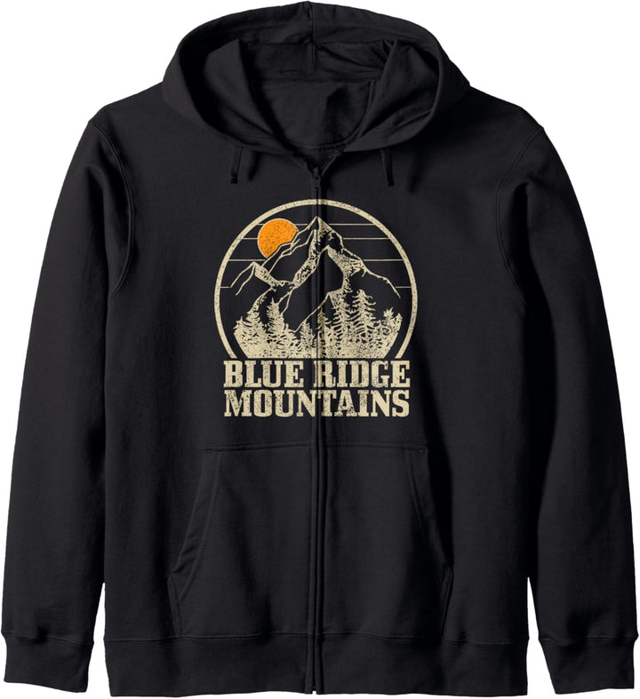 Blue Ridge Mountains Vintage Berge USA Amerika Souvenir Kapuzenjacke