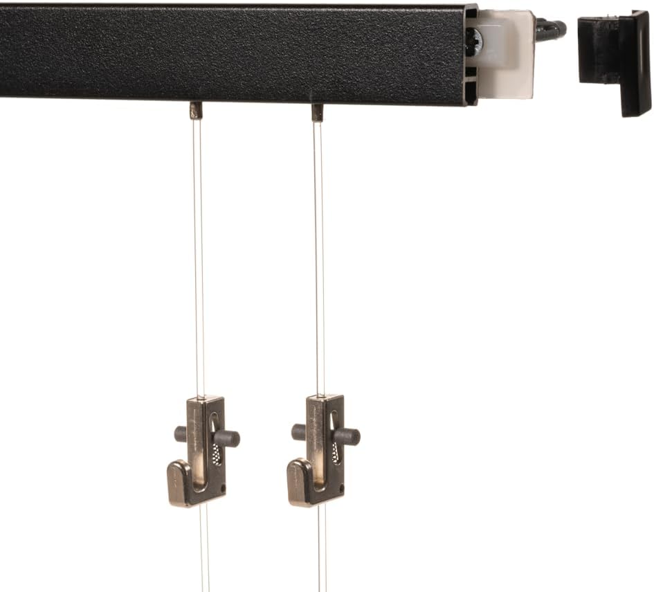 42 Meter (21 x 2m) SOFT-RAIL® Bilderschienen Set COMFORT (M), Schwarz Feinstruktur, versch. Längen u