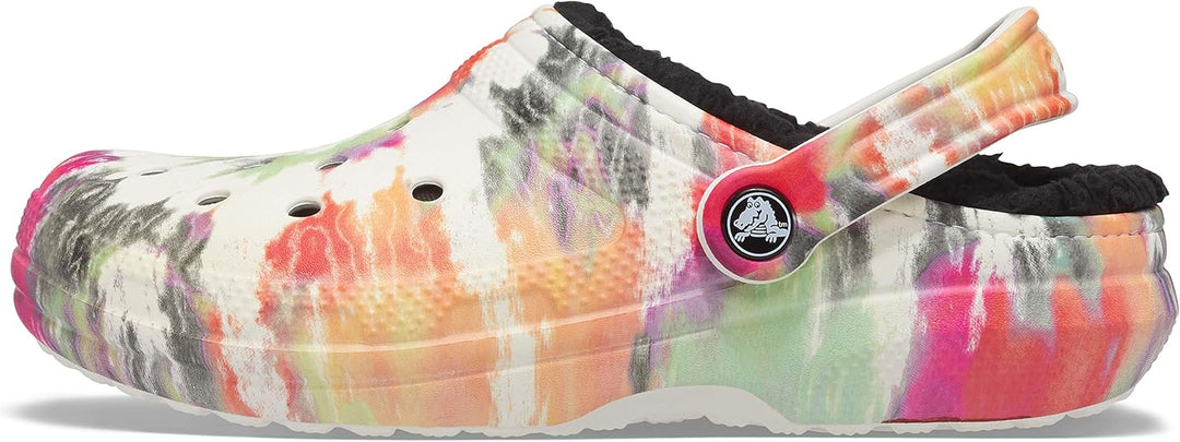 Crocs Unisex Classic Lined Tie-dye Clogs, Blotched Tie Dye