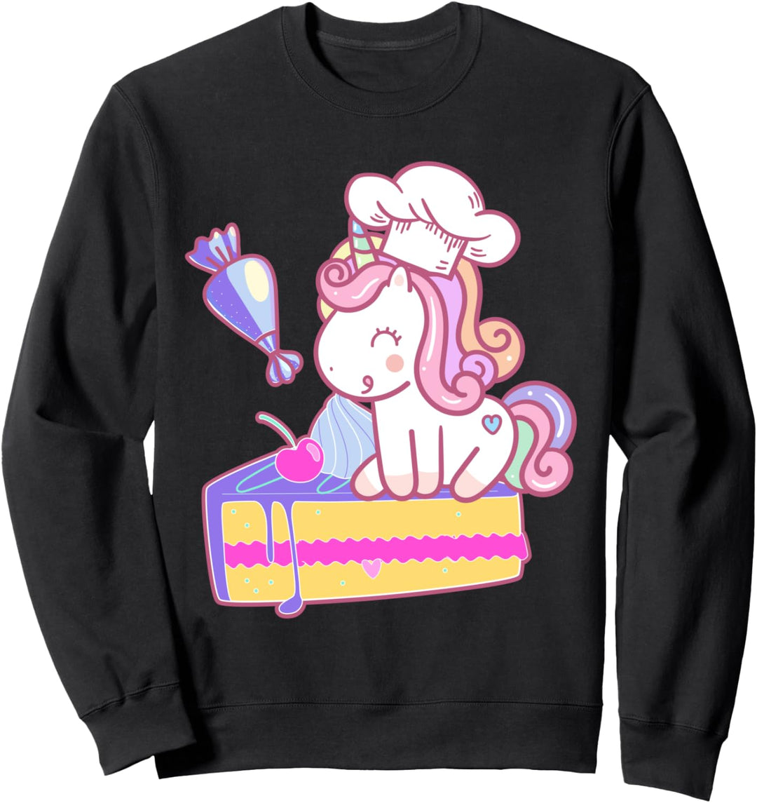 Backen Einhorn Unicorn Bäcker Konditor Kuchen Gebäck Sweatshirt