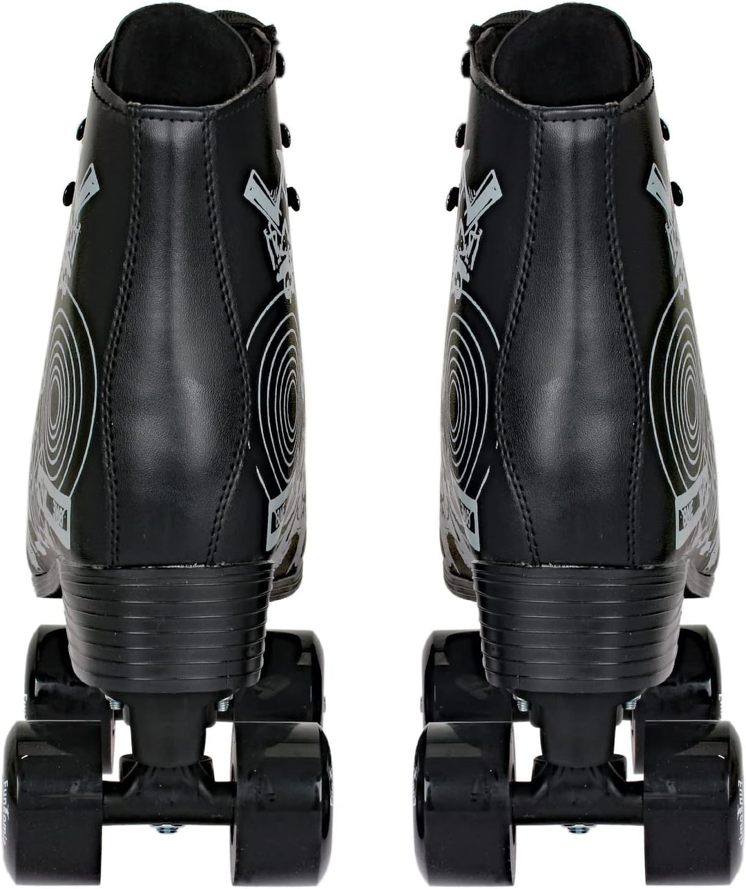 Rollschuhe/Discoroller in Grössen 30-44 - Rollerskates Disco Roller Skate Indoor Outdoor 34 Schwarz,