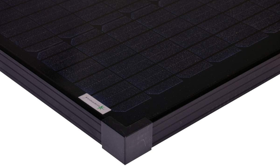 Solarmodule 2 Stück 50 Watt schwarz Mono Solarpanel Solarzelle 630x545x35 92084
