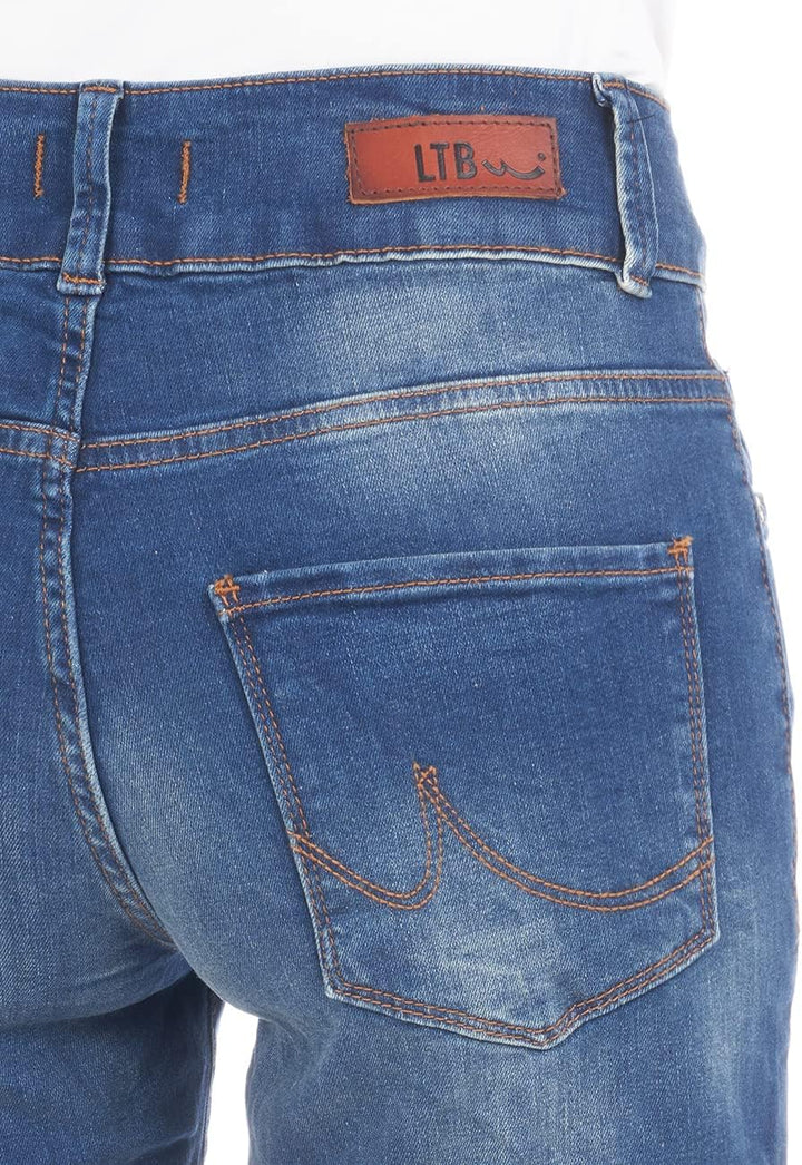 LTB Damen Shorts Becky X Kurze Jeans Hose Jeansshorts Hotpants Basic Denim Stretch Baumwolle Blau Sc