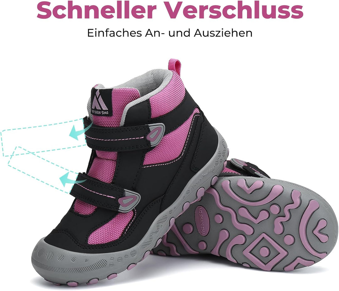 Mishansha Winterstiefel Jungen Winterschuhe Wasserdicht Winterboots Outdoor rutschfest Trekking Wand