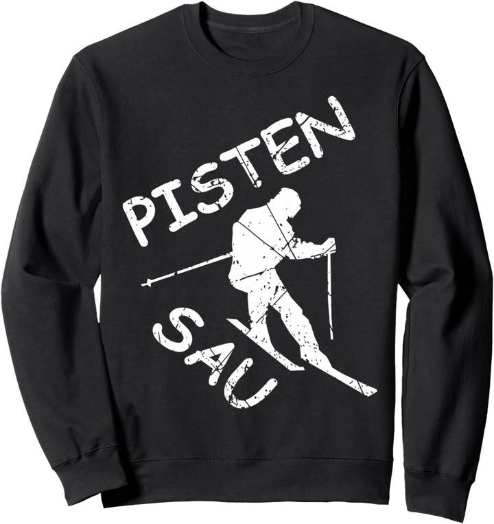 Ski fahren Winter Schnee Berge Geschenk Sweatshirt