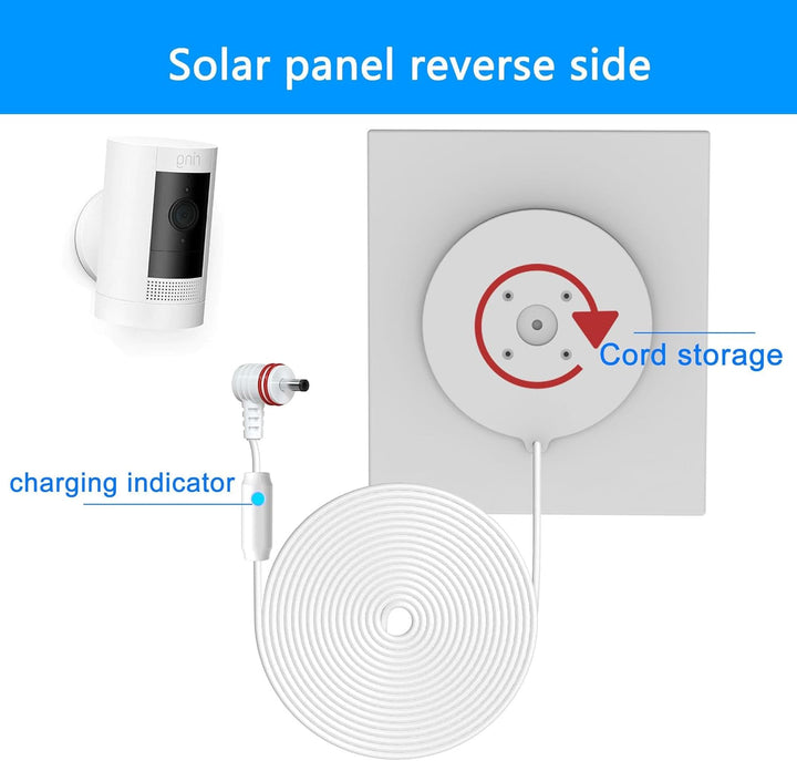 6W Solarpanel mit Ladewarnung, Atemlicht, für Ring kamera mit eingebauten wiederaufladbaren Batterie