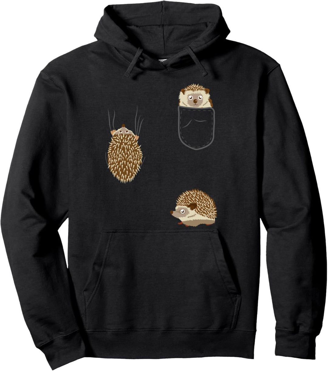 Kinder Igel in Brusttasche Kleidung Hedgehog Geschenk Igel Pullover Hoodie