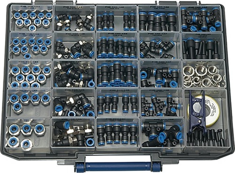 RIEGLER PIB 100 Blaue Serie Sortimentsbox Schnellsteckverbindungen