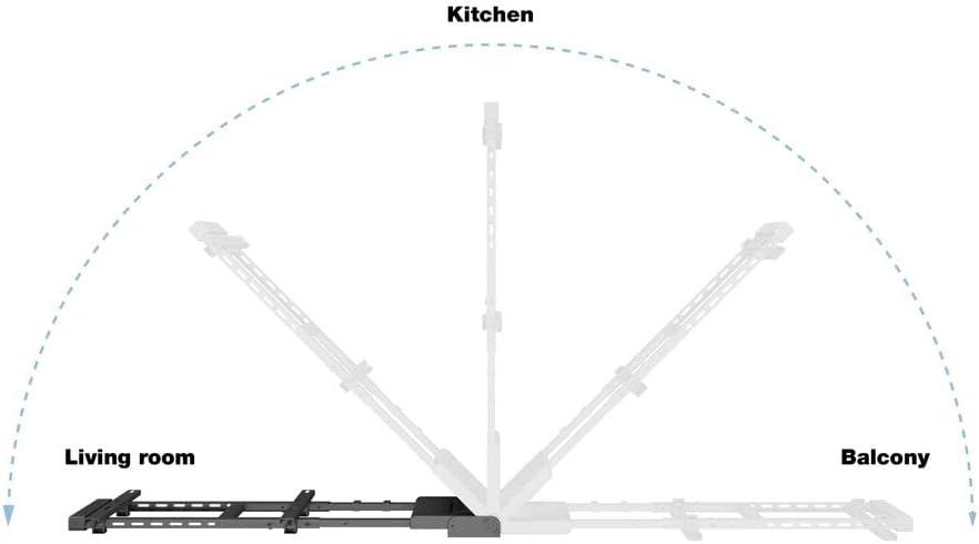 MULTIBRACKETS - TV Wandhalterung mit Motor und Fernbedienung für TV. Ref. Motorswingarm XL Large