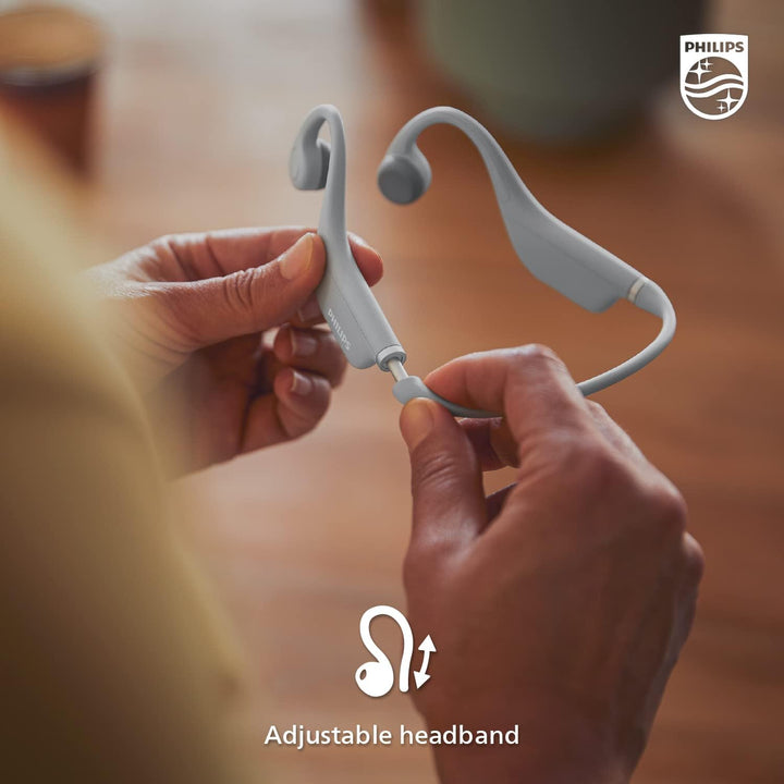 Philips K4607GY Bluetooth-Kopfhörer für Knochenleitung, mit internem Mikrofon und Kindersicherung, G
