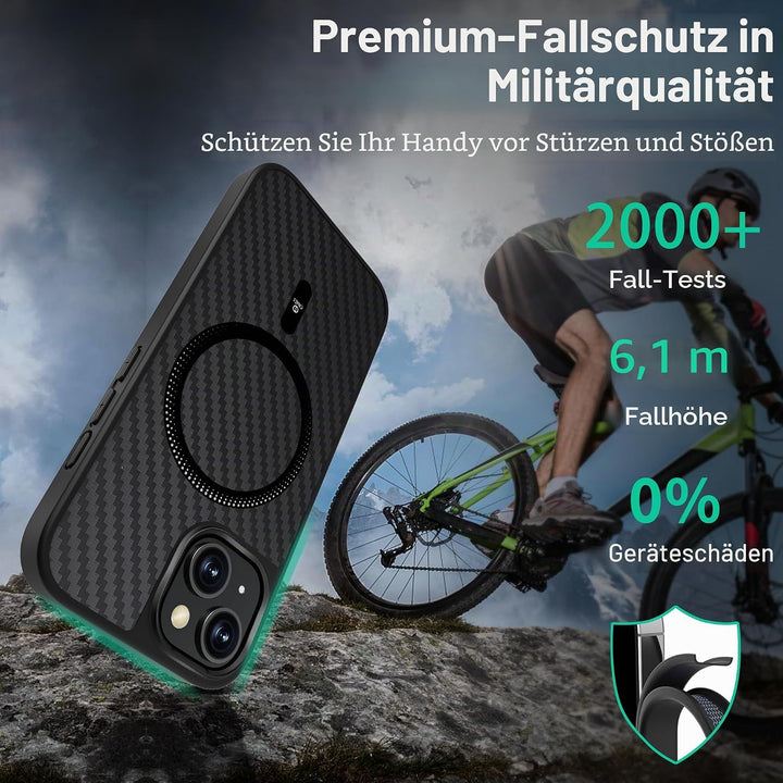 ONES Magnetisch für iPhone 13/14 Ultradünne Hülle, Kompatibel mit MagSafe, Fallschutz in Militärqual
