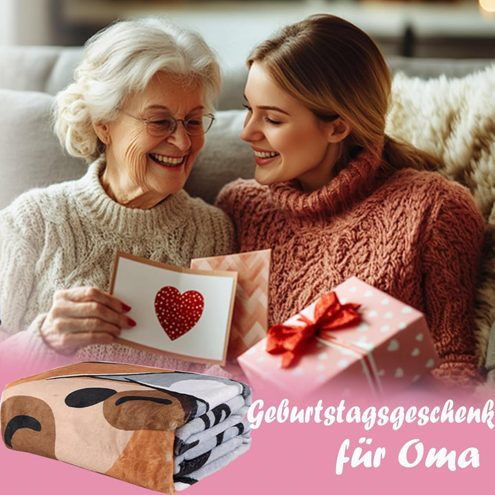 KAAYEE Oma Geschenk, Weiche Decke Sinnvolle Geschenke für Oma zum Weihnachten Geburtstag Muttertag,