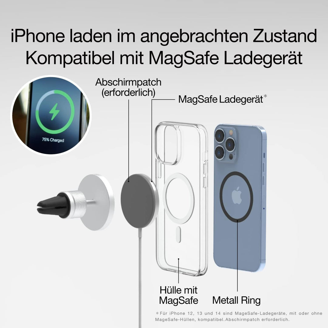 Just Mobile AluDisc Go I Multi-Winkel Handy Autohalterung I Magnetischer Smartphone Halter kompatibe