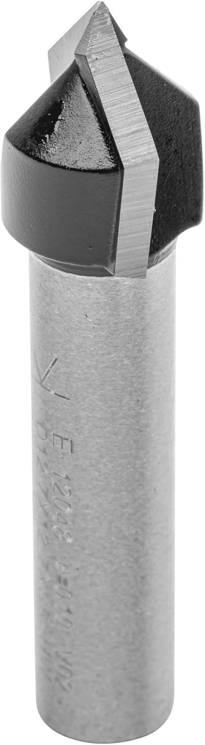 ENT 12048 V-Nutfräser und Schriftenfräser HW, Schaft (S) 8 mm, Durchmesser (D) 12,7 mm, NL 12,7 mm,