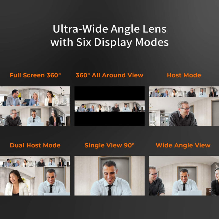 j5create 360-Grad Webcam - 1080P HD-Videokonferenzkamera mit eingebautem High-Fidelity Mikrofon, USB