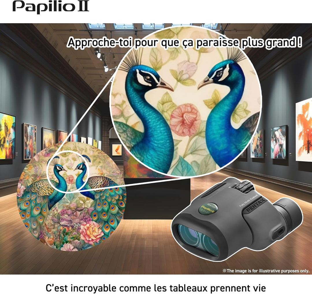 PENTAX Papilio II 6,5x21 Kompaktes Fernglas zur Vogelbeobachtung, für Reisen, Sport und Theater 50-c