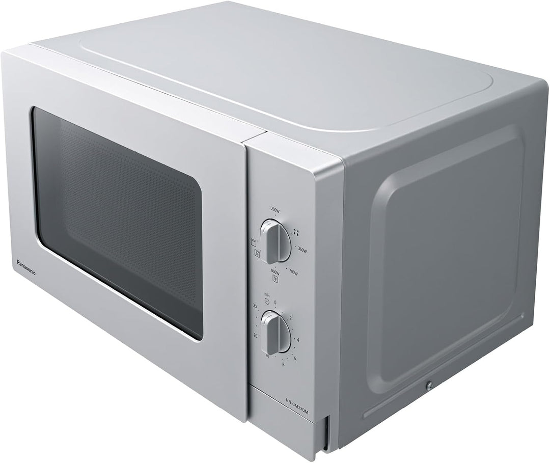 Panasonic NN-GM23QMEPG 20L Grill-Mikrowelle mit Drehteller und Grillrost, 800 W, 1000 W Grill, Aufta