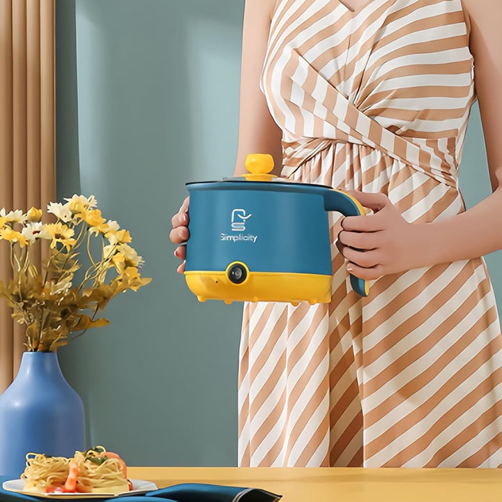 Elektrischer Hot Pot Mit Dampfgarer, Elektrische Hot Pot 1.8 L, Tragbare Mini Antihaft Multikocher,