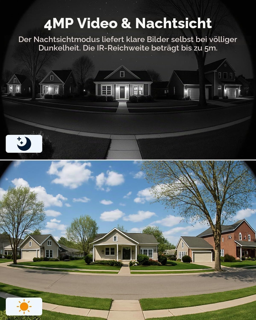 Imou 4MP Panoramic Doorbell DB3 KIT, Video-Türklingel 2K+ WiFi mit Klingel, 4MP Nachtsicht 5m, KI-Pa