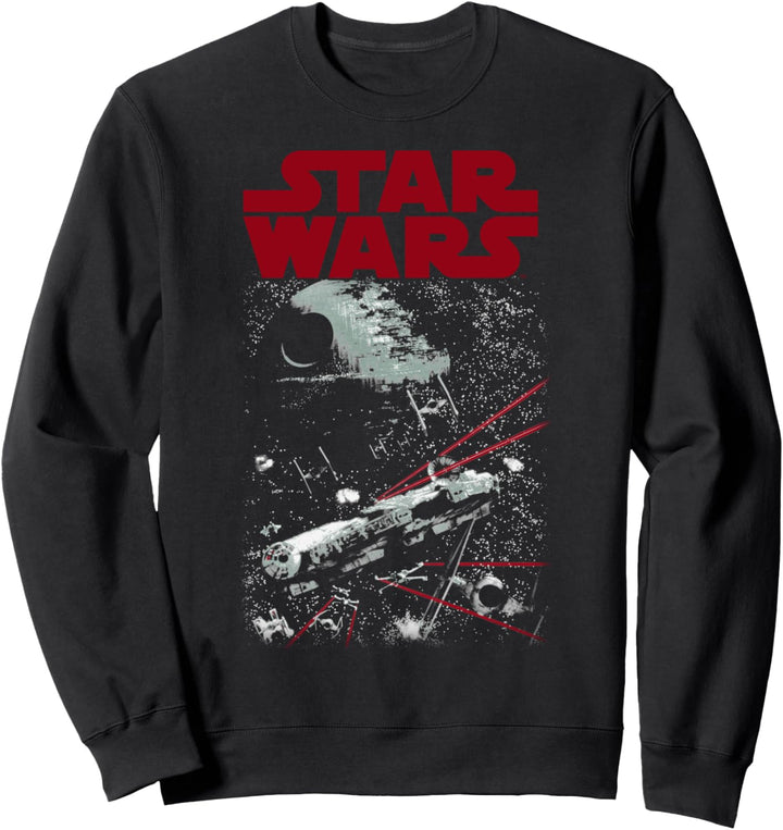 Star Wars Death Star And Stars Poster Sweatshirt