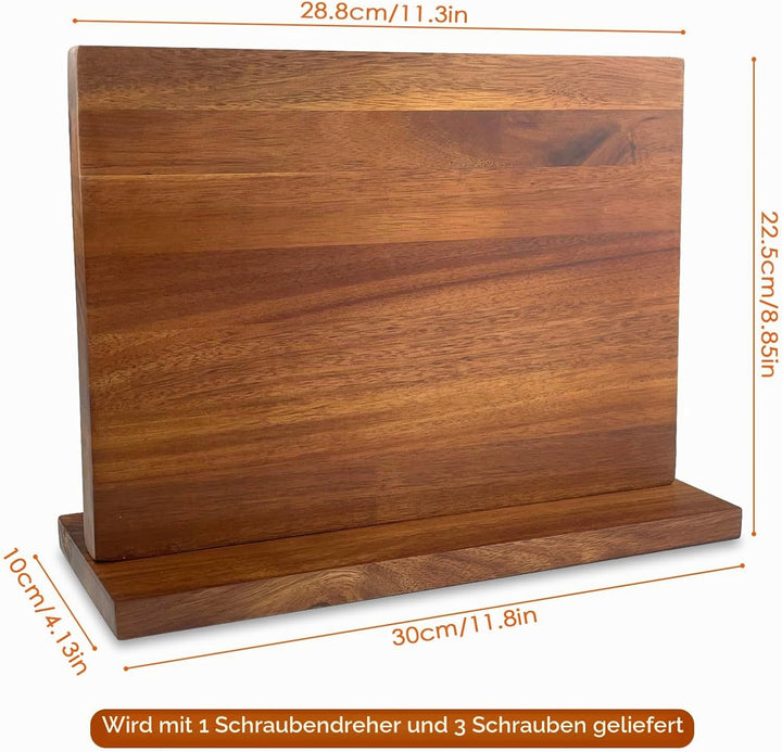 Messerblock Magnetisch, Doppelseitiger Starker Magnetischer Messerhalter Ohne Messer, Universal Küch