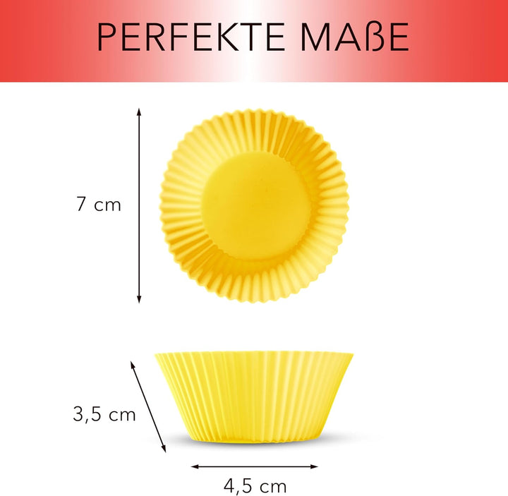 AVANA Wiederverwendbare Muffinformen aus hochwertigem Silikon Cupcakeförmchen BPA-Frei Backformen Mu