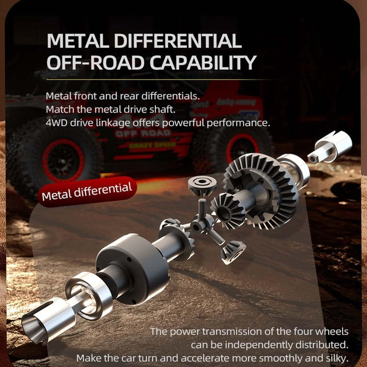 X-Verse SG202PRO Ferngesteuertes Auto, 1:20 55KM/H RC Autos Kohlebürste Motor, 4WD All Terrain Offro