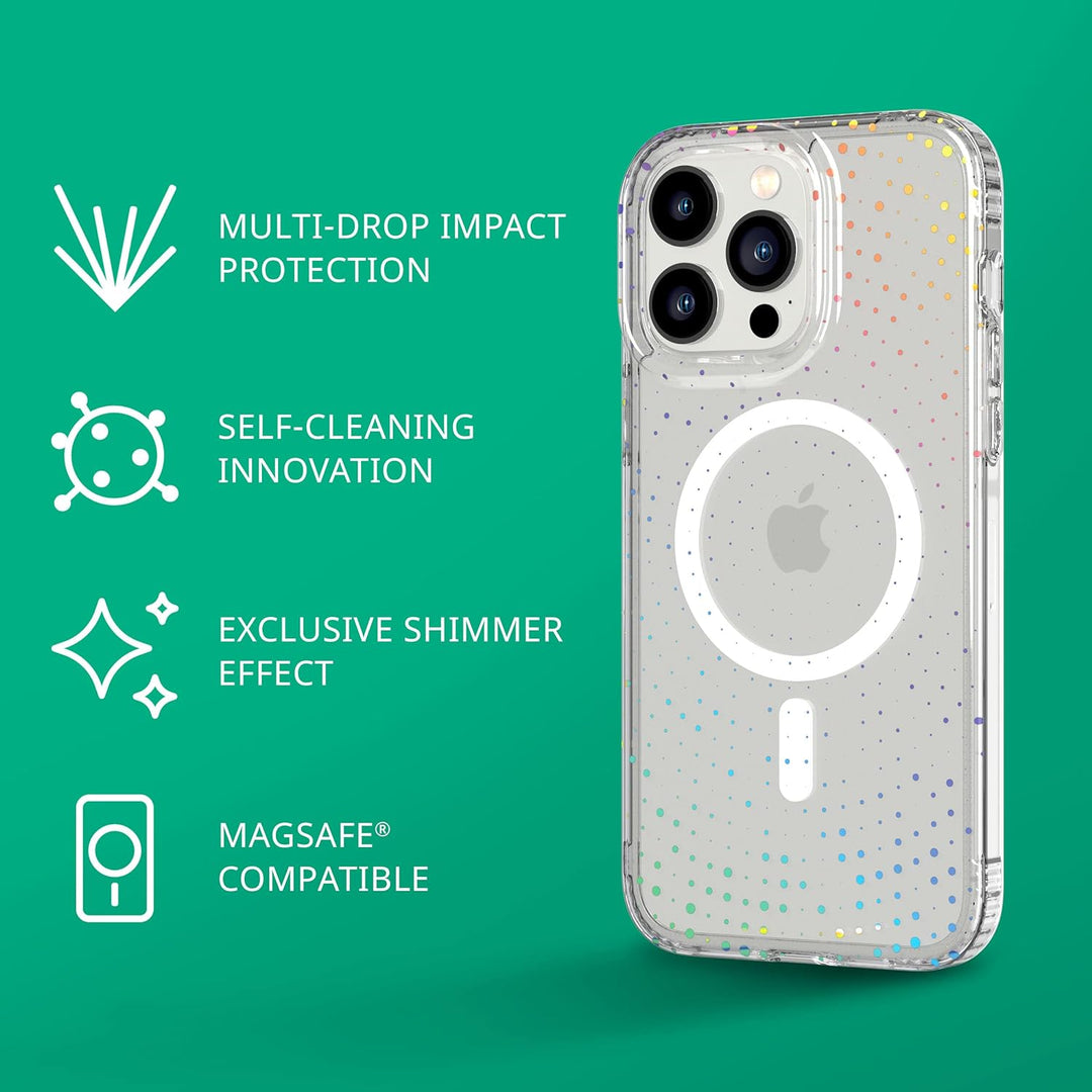 tech21 iPhone 14 Pro Max Evo Sparkle kompatibel mit MagSafe® - Glitzernde & Kratzfeste Handyhülle mi