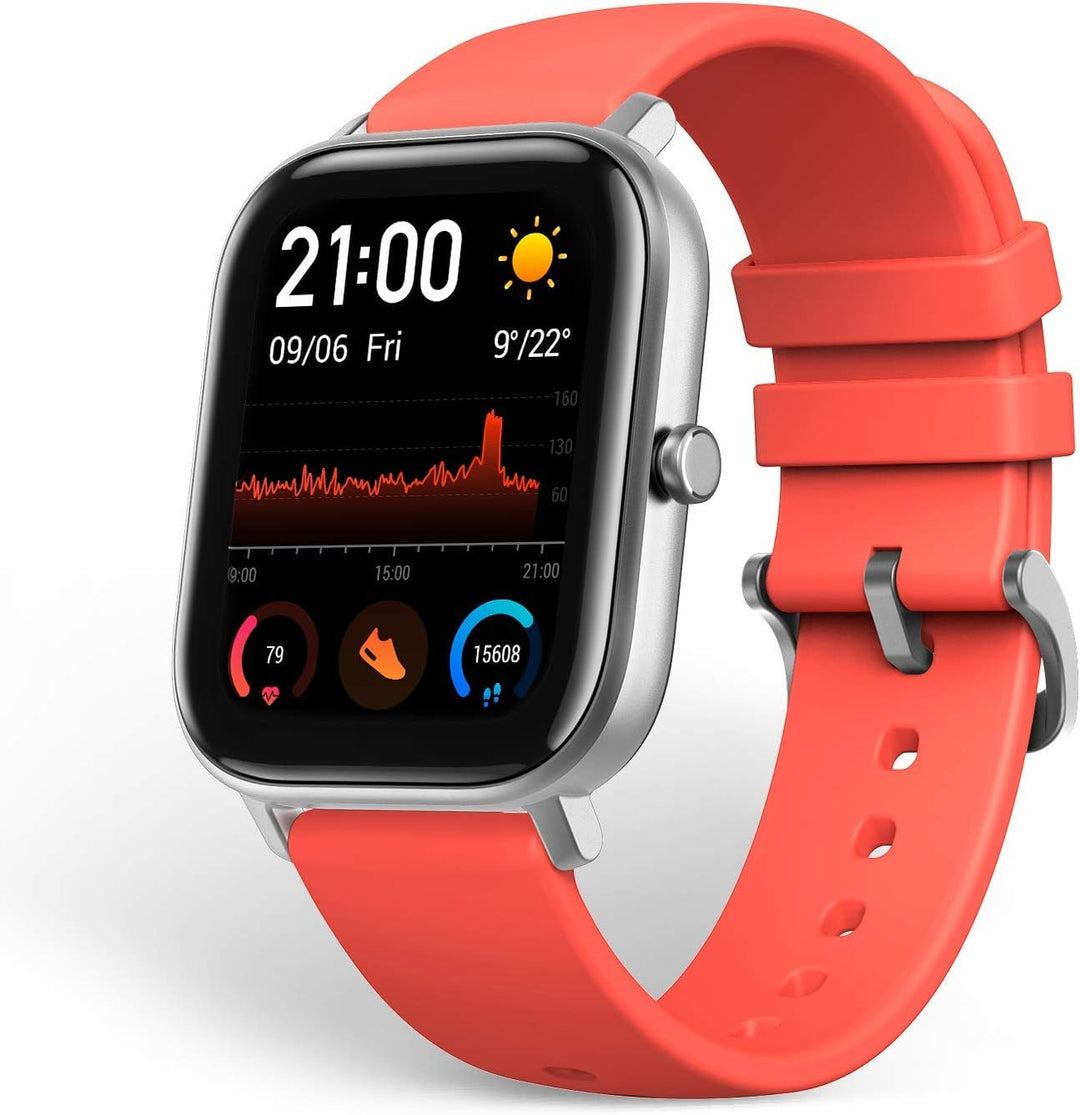 Amazfit Smartwatch GTS mit 12 Sportmodi, GPS 1.65” AMOLED Display Fitness Tracker, Outdoor Sportuhr,